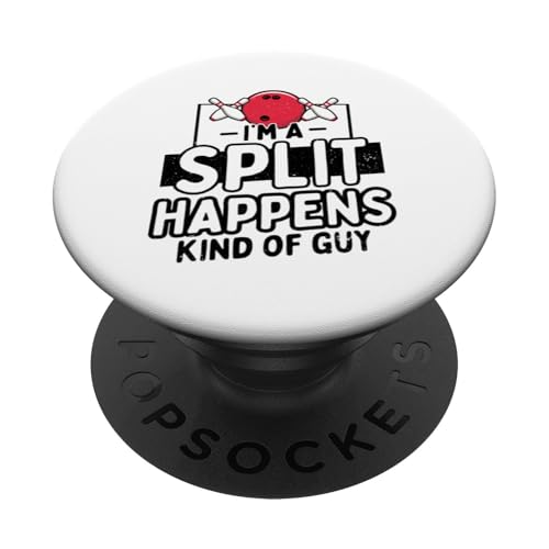 Split-happens Guy - Bowler Bowlingball Lustiges Bowling PopSockets Klebender PopGrip von Funny Bowling Gift for Men & Women