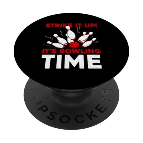 Strike Up Bowler Bowlingkugel Lustiges Bowling PopSockets Klebender PopGrip von Funny Bowling Gift for Men & Women