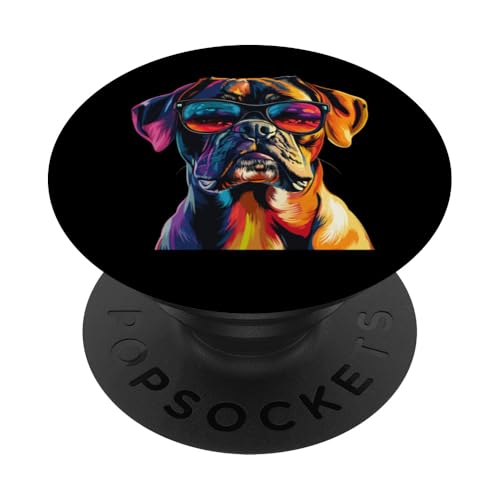 Boxer Dog Lover Sonnenbrille Pop Art Design Funny Boxer Dog PopSockets Klebender PopGrip von Funny Boxer Dog Lovers Designs