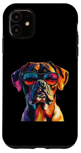 Hülle für iPhone 11 Boxer Dog Lover Sonnenbrille Pop Art Design Funny Boxer Dog von Funny Boxer Dog Lovers Designs