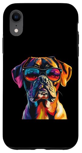 Hülle für iPhone XR Boxer Dog Lover Sonnenbrille Pop Art Design Funny Boxer Dog von Funny Boxer Dog Lovers Designs