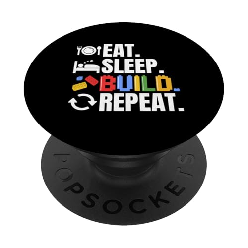 Lustige Bausteine Kunst für Männer Frauen Kinder Baumeister Liebhaber PopSockets Klebender PopGrip von Funny Building Blocks Gift