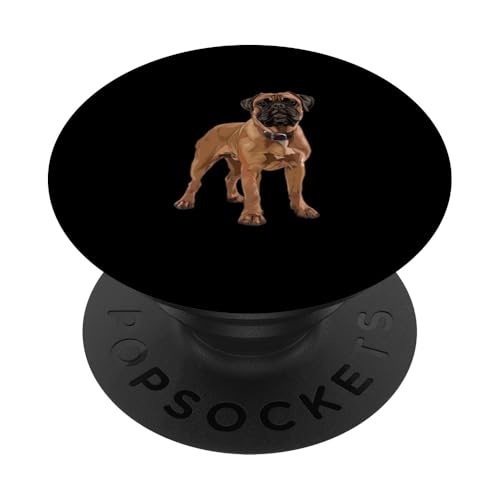 Bullmastiff Hunderasse Grafik PopSockets Klebender PopGrip von Funny Bullmastiff Dog Graphics Co.