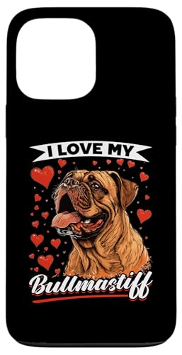 Hülle für iPhone 13 Pro Max Bullmastiff Hunderasse I Love my Bullmastiff von Funny Bullmastiff Dog Graphics Co.