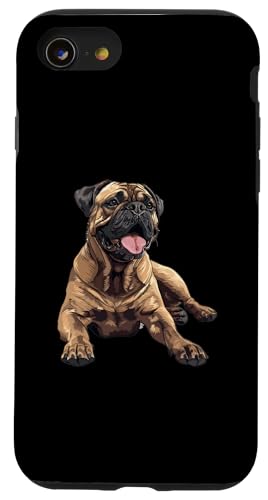 Hülle für iPhone SE (2020) / 7 / 8 Bullmastiff Hunderasse Grafik von Funny Bullmastiff Dog Graphics Co.