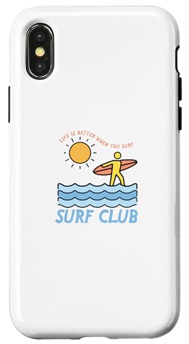 Hülle für iPhone X/XS Surfer Lustiges Surfen Design Strandurlaub von Funny Camper Outdoor Urlaub Strand