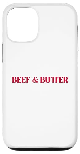 Hülle für iPhone 14 Pro Lustig Powered by Beef and Butter Keto Diet von Funny Carnivore Diet Humor Designs