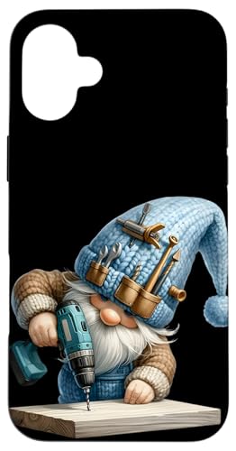 Woodworker Gnome With Cordless Drill For Carpenter Dad Hülle für iPhone 16 Plus von Funny Carpenter Gnome Dad Woodworker Gifts For Men