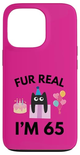 Pelz Echte Katze Geburtstag 65 Jahre alt Katzenliebhaber 65. B-day Hülle für iPhone 13 Pro von Funny Cat Birthday Co