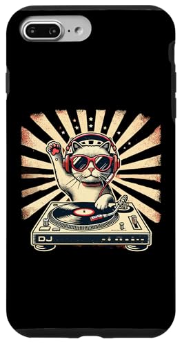 Hülle für iPhone 7 Plus/8 Plus Funny DJ Cat Disco Sound Tech Kopfhörer Musik von Funny Cat DJ Disco Lover - DressedForDuty