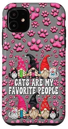 Hülle für iPhone 11 Unique Cat Owner Must Haves For Cat Mom Cute Cat Gnome von Funny Cat Lover Gnome Gifts For Women Men And Kids