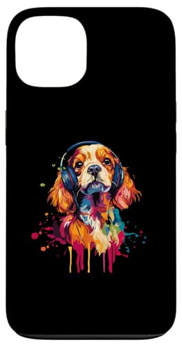 Hülle für iPhone 13 Cavachon Lover Pop Art trägt Kopfhörer Lustiger Cavachon von Funny Cavachon Dog Lovers Designs