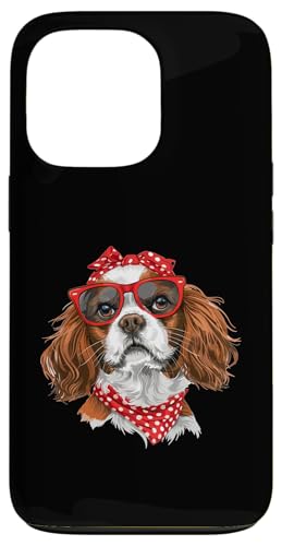 Hülle für iPhone 13 Pro Cavalier King Charles Spaniel Mom Bandana Hunderasse Grafik von Funny Cavalier King Charles Spaniel Dog Graphics