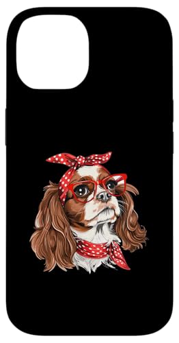 Hülle für iPhone 14 Cavalier King Charles Spaniel Mom Bandana Hunderasse Grafik von Funny Cavalier King Charles Spaniel Dog Graphics