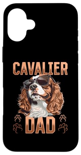 Hülle für iPhone 16 Plus Cavalier King Charles Spaniel Hunderasse Cavalier Dad von Funny Cavalier King Charles Spaniel Dog Graphics