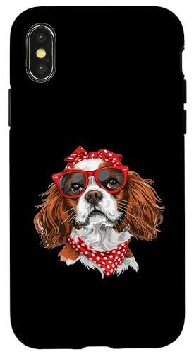 Hülle für iPhone X/XS Cavalier King Charles Spaniel Mom Bandana Hunderasse Grafik von Funny Cavalier King Charles Spaniel Dog Graphics