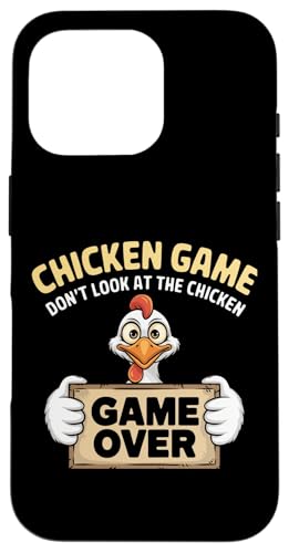 Lustiges Hühnerspiel Don't Look at the Chicken Game Over Hülle für iPhone 16 Pro von Funny Chicken Gag Clothing