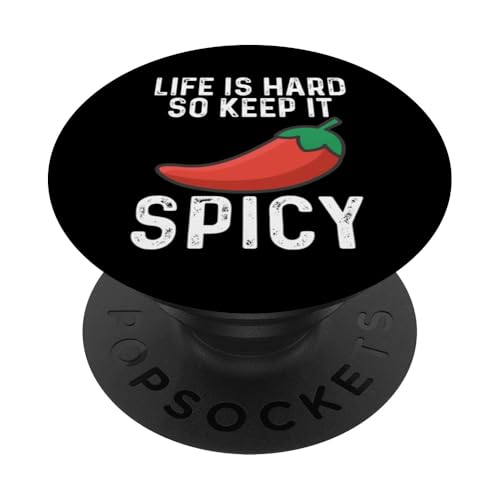 Das Leben ist schwer, also mach es scharf Chili Cook Off Chili-Pfeffer PopSockets Klebender PopGrip von Funny Chili Cook Off Gifts