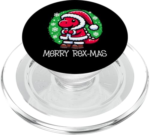 Funny Merry Rex-Mas Dinosaurier T Rex Weihnachten Kinder Junge PopSockets PopGrip für MagSafe von Funny Christmas Dinosaur Shirt Boys Kids Girls