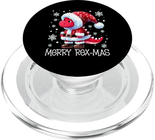 Funny Merry Rex-Mas Dinosaurier T Rex Weihnachten Kinder Junge PopSockets PopGrip für MagSafe von Funny Christmas Dinosaur Shirt Boys Kids Girls