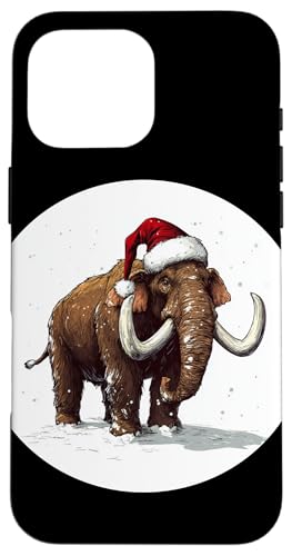 Hülle für iPhone 16 Pro Max Pretty Mammoth's Santa Look for the Holidays von Funny Christmas Mammoth