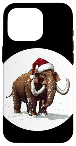 Hülle für iPhone 16 Pro Pretty Mammoth's Santa Look for the Holidays von Funny Christmas Mammoth