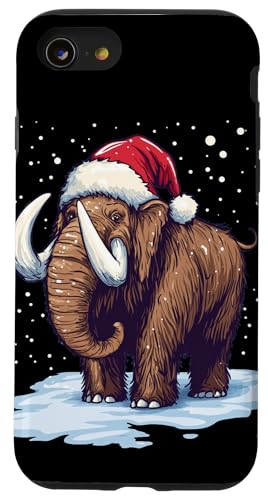 Hülle für iPhone SE (2020) / 7 / 8 Schönes Mammut mit Weihnachtsmütze für fröhliche Weihnachten von Funny Christmas Mammoth