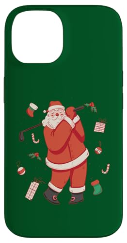 Hülle für iPhone 14 Lustiger Weihnachtsmann Golfer liebt Golf Weihnachten Weihnachten Männer Frauen Kinder von Funny Christmas Pajama Tees