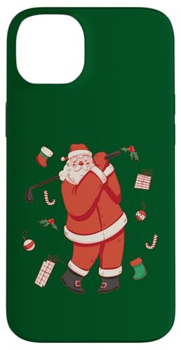 Hülle für iPhone 14 Plus Lustiger Weihnachtsmann Golfer liebt Golf Weihnachten Weihnachten Männer Frauen Kinder von Funny Christmas Pajama Tees