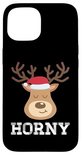 Hülle für iPhone 15 Lustiges Rentierhörner, Weihnachten, Humor, Erwachsene von Funny Christmas Pajama Tees