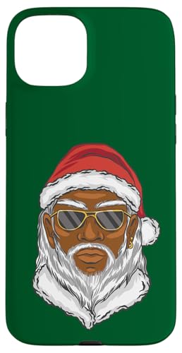 Hülle für iPhone 15 Plus Schwarzer afrikanischer amerikanischer Weihnachtsmann Weihnachten Humor Männer Frauen von Funny Christmas Pajama Tees