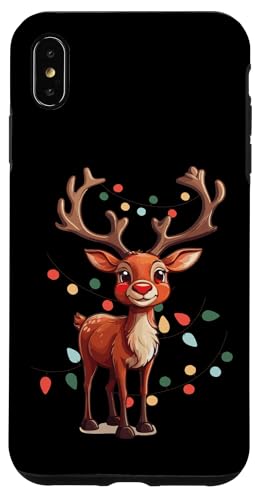 Hülle für iPhone XS Max Festliche Rentier-Rudolph-Weihnachtsbeleuchtung für Erwachsene von Funny Christmas Pajama Tees