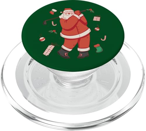 Lustiger Weihnachtsmann Golfer liebt Golf Weihnachten Weihnachten Männer Frauen Kinder PopSockets PopGrip für MagSafe von Funny Christmas Pajama Tees