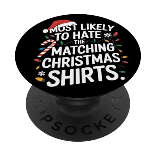 Am ehesten hasst du passende Weihnachts-Pyjamas für die ganze Familie Lustig PopSockets Klebender PopGrip von Funny Christmas Pajamas Costume Gifts Idea