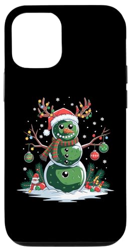 Hülle für iPhone 12/12 Pro Pickleball Weihnachtsbeleuchtung Lustiger Schneemann Pickleball Weihnachten von Funny Christmas Pajamas Costume Gifts Idea