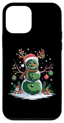 Hülle für iPhone 12 mini Pickleball Weihnachtsbeleuchtung Lustiger Schneemann Pickleball Weihnachten von Funny Christmas Pajamas Costume Gifts Idea