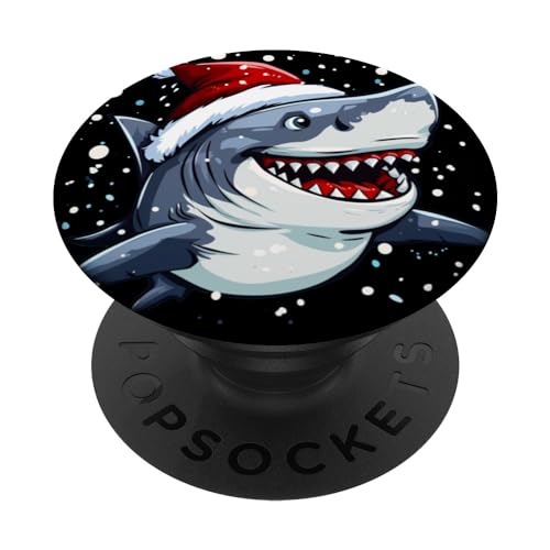 Happy Christmas Hai Kostüm für Jungen und Mädchen PopSockets mit austauschbarem PopGrip von Funny Christmas Shark Outfit