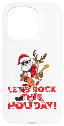 Hülle für iPhone 15 Pro Weihnachtsmann und Rentier rocken. Lasst uns dieses lustige von Funny Christmas and More by So Cool Designs