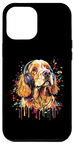 Hülle für iPhone 12 Pro Max Cocker Spaniel Lover Pop Art Kopfhörer Funny Cocker Spaniel von Funny Cocker Spaniel Dog Lovers Designs