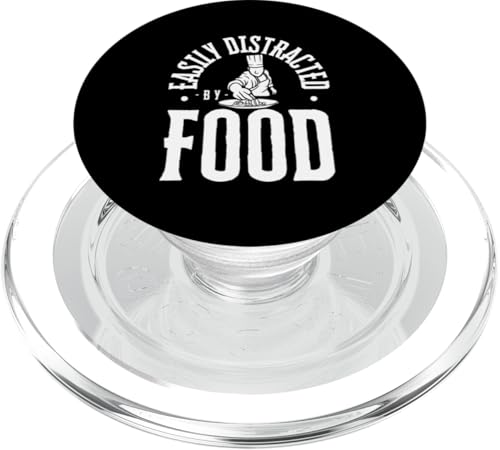 Leicht abgelenkt durch Essen, lustiger Vintage-Sous-Chef PopSockets PopGrip für MagSafe von Funny Cooking Kitchen Head Chef