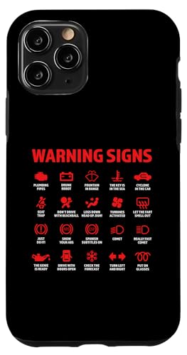 Hülle für iPhone 11 Pro Lustige Auto-Warnschilder, lustige Fahren, Automechaniker von Funny Cool Car Driving Apparel