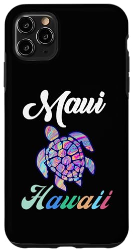 Hülle für iPhone 11 Pro Max Maui Hawaii Hawaii Hawaii Tie Dye Sea Turtle Vacation Summer Trip von Funny Cool Tees