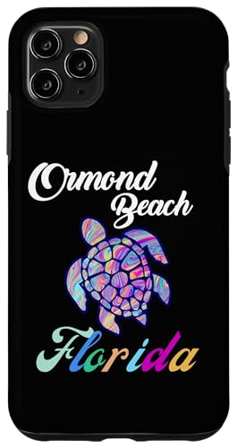 Hülle für iPhone 11 Pro Max Ormond Beach Florida Bie Dye Meeresschildkröten-Familienurlaubsreise von Funny Cool Tees