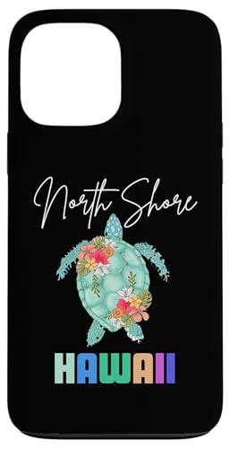 Hülle für iPhone 13 Pro Max North Shore Hawaii Krawatte Floral Turtle Vacation Hawaiian von Funny Cool Tees