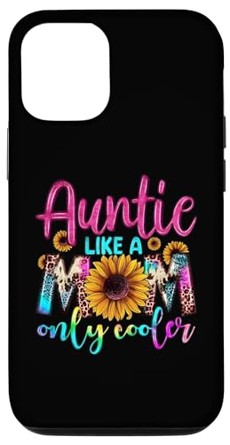 Hülle für iPhone 14 Pro Lustiges Tante Like a Mom Only Cooler Tante Leopardenmuster von Funny Cool Tees