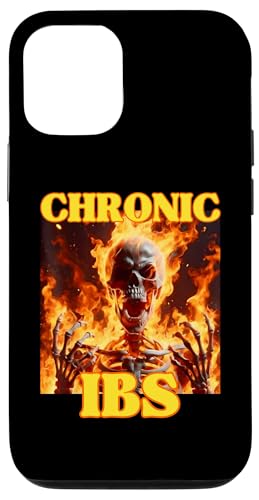 Hülle für iPhone 14 Chronic IBS Lustiges Cringe Hard Skeleton Meme Flames von Funny Cringe Hard Skeleton Memes