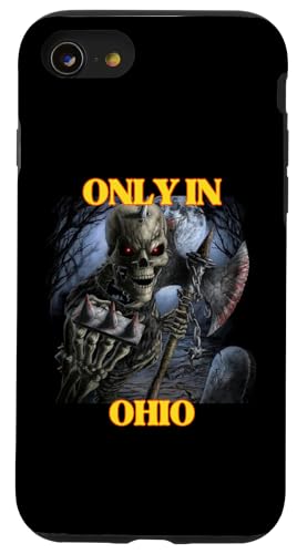Hülle für iPhone SE (2020) / 7 / 8 Ohio Funny Cringe Hard Skelett Meme von Funny Cringe Hard Skeleton Memes