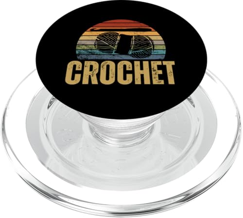 Häkeln Vintage Retro 70er Jahre Design Lustig Häkeln PopSockets PopGrip für MagSafe von Funny Crochet Crocheting Humor Design