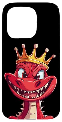 Lustig aussehendes Drachengesicht mit Krone Kostüm Hülle für iPhone 15 Pro von Funny Crowned Dragon