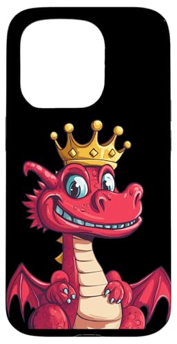 Lustiger mythischer Drachenkönig mit königlicher Krone Hülle für iPhone 15 Pro von Funny Crowned Dragon